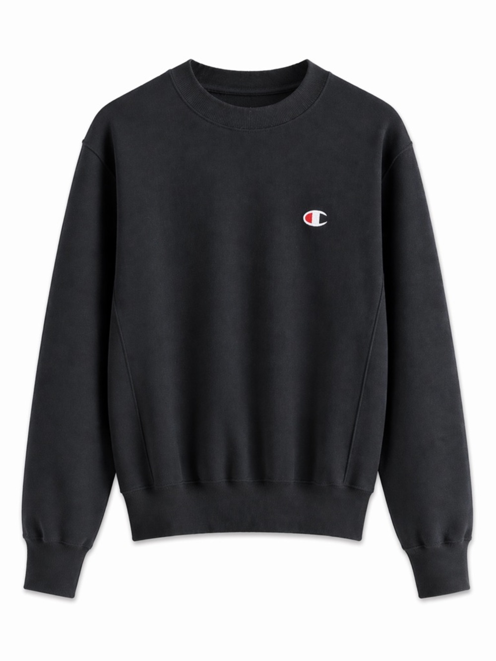 Champion Black Crewneck Sweatshirt with Small Logo